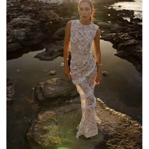 Georgia Hardinge Ivory Spiral Dress